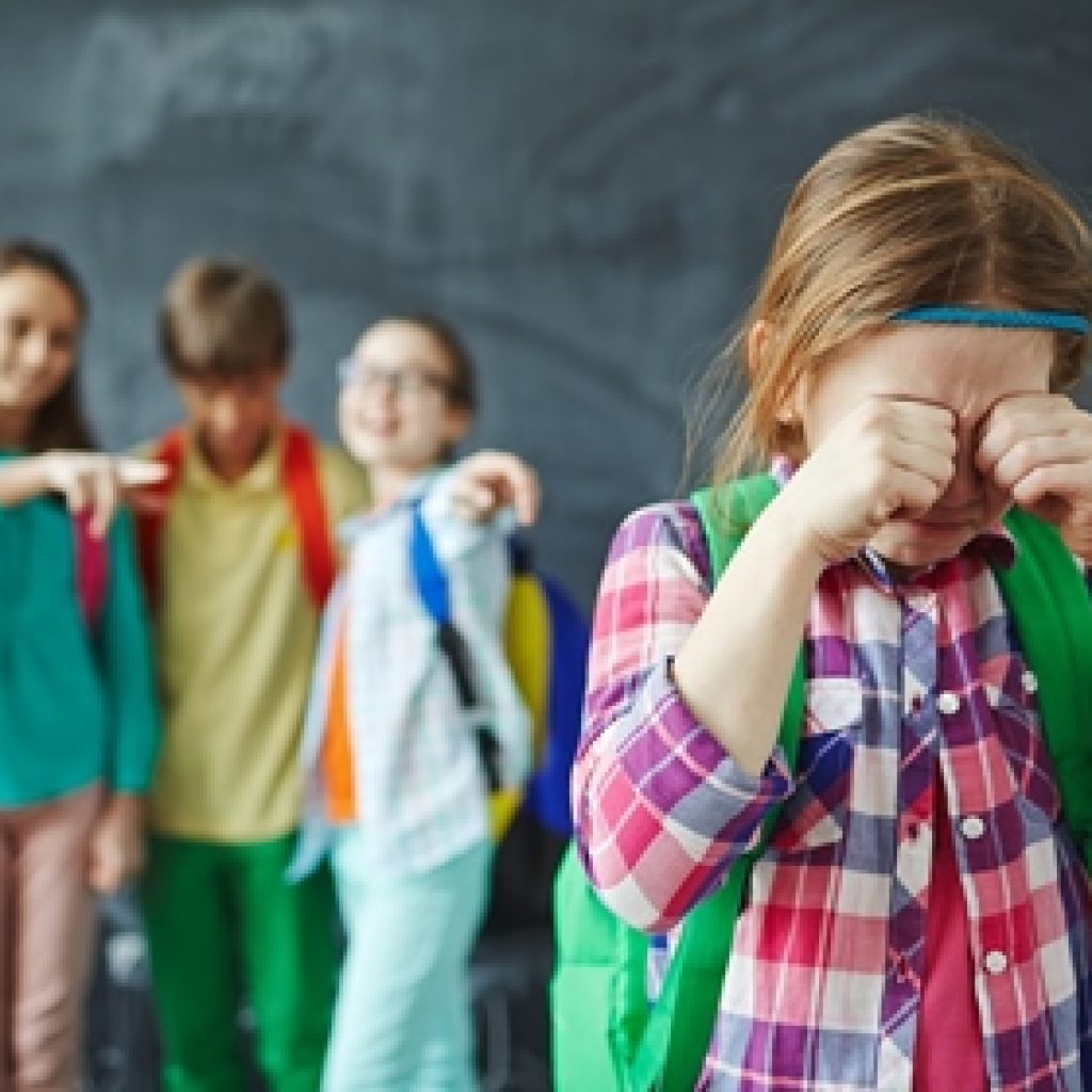 Child being bullied by other children